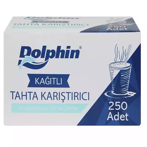 DOLPHİN AHŞAP KARIŞTIRICI SARGILI  250 Lİ
