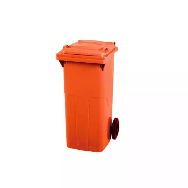 TEKERLEKLİ ÇÖP KONTEYNERİ 120 LT TURUNCU