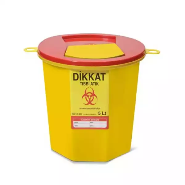 TIBBİ ATIK ÇÖP KOVASI 5 LT